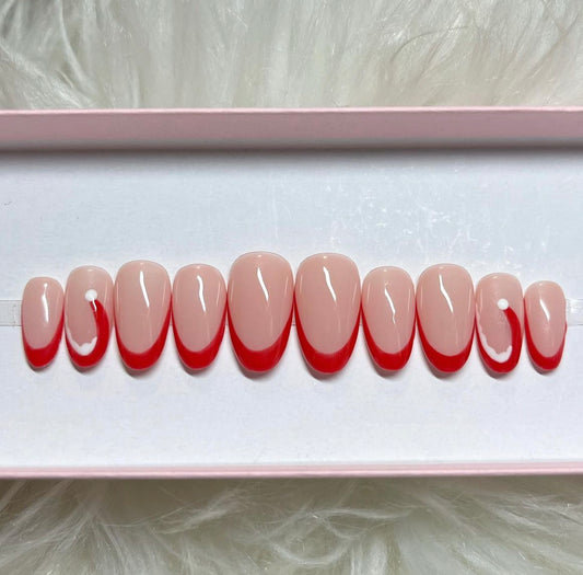SANTA FRENCH TIPS